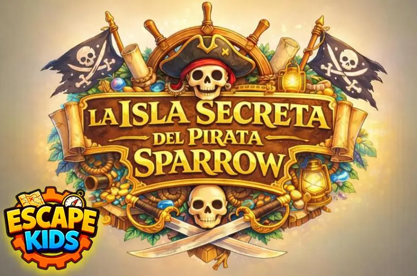 Inicio Escape Room infantil La isla secreta del pirata Sparrow en A Coruña FLUX Kids