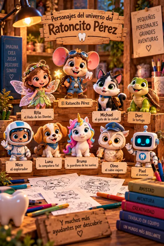 personajes universo ayudantes ratoncito perez flux kids